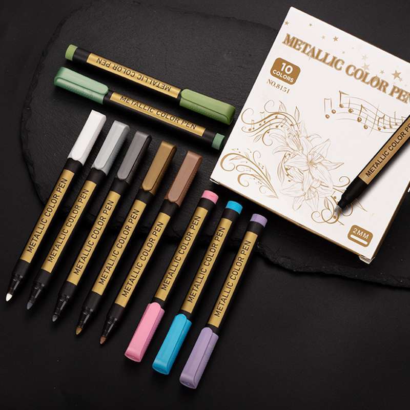 metallic marker pens for craft art marker for gift box xmas new year gifts