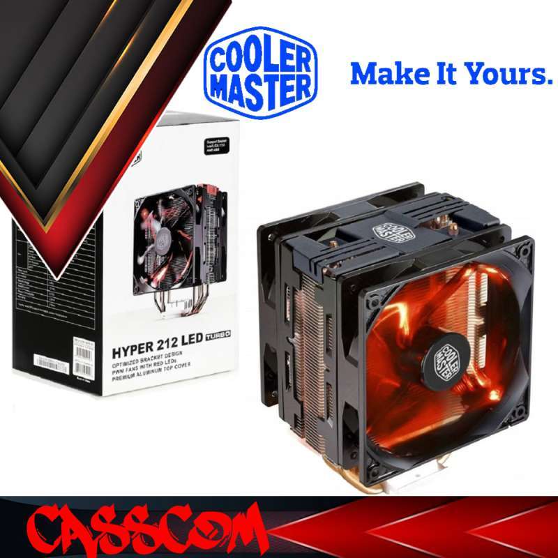 coolermaster hyper 212 led turbo red 120mm pwm fans red leds
