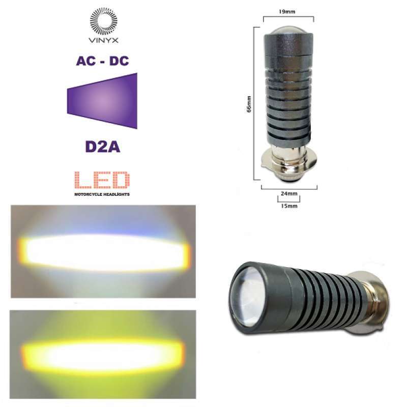 lampu utama led laser motor ac dc hi lo 2 warna h6 d2 d2a bebek matik matic vinyx csp