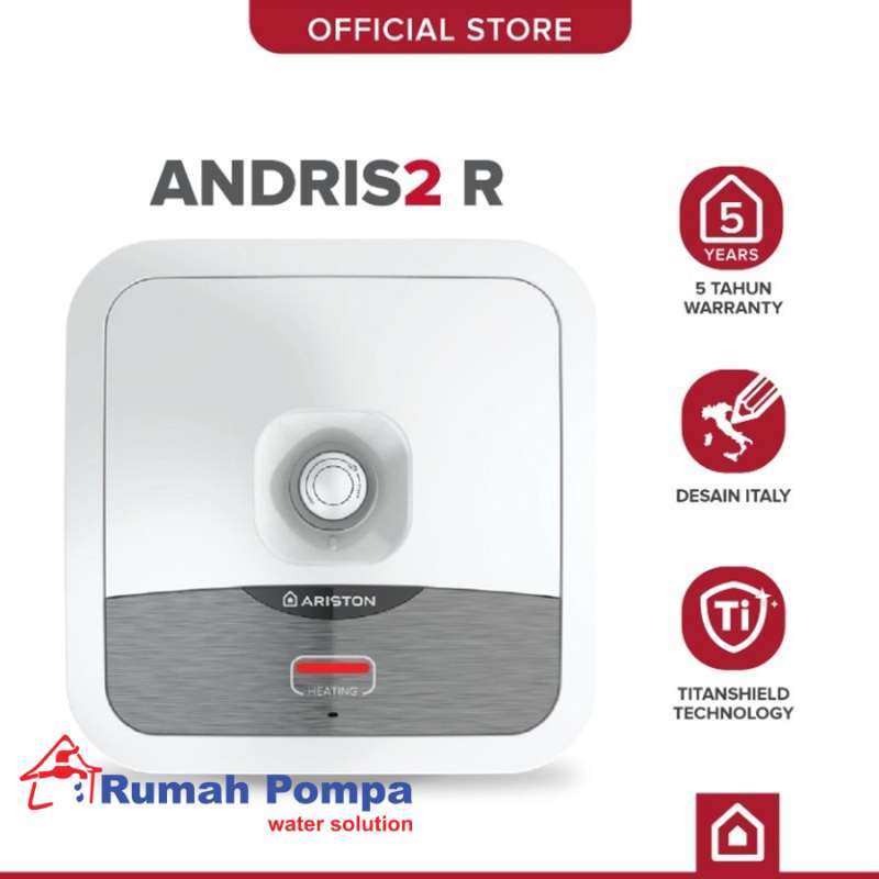 Ariston Andris AN2 R 10 liter 200 watt Water Heater Keluarga Pemanas Air  Hangat Mandi Irit Listrik