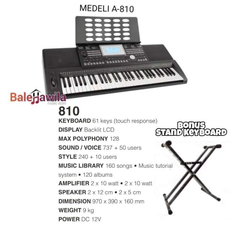 Medeli a810 hot sale portable keyboard