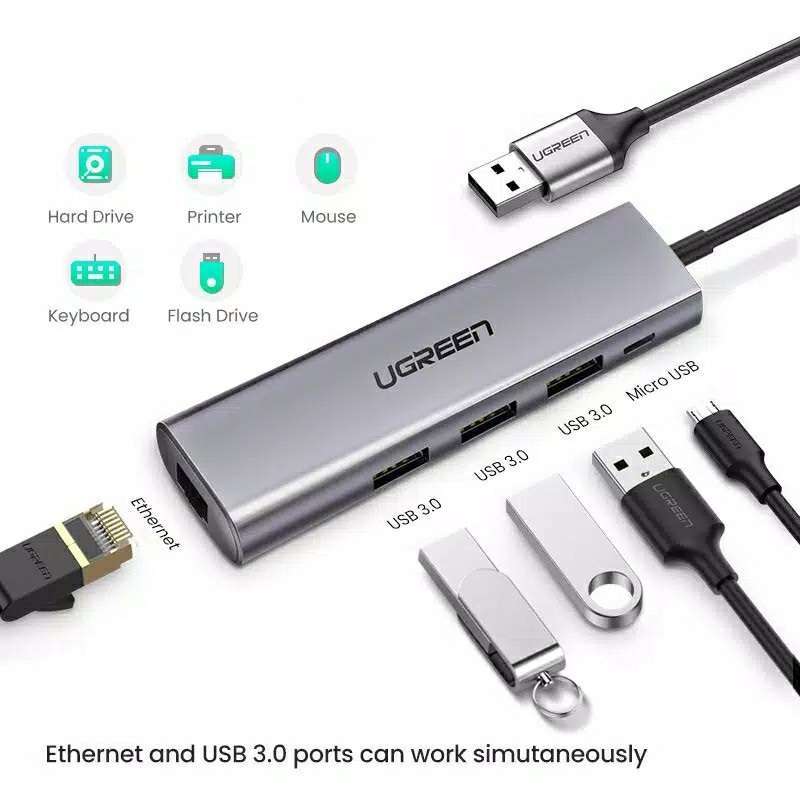 JAHH USB Hub USB Ethernet USB 3.0 2.0 to RJ45 USB HUB for Computer Set-Top Box Ethernet Adapter Network Card USB
