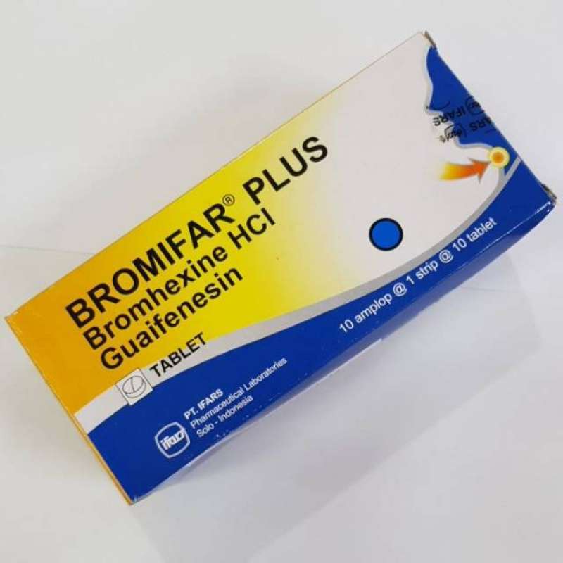 bromifar plus tablet ifars isi 100 tablet bromhexin dan guaiphenesine obat batuk pengencer dahak