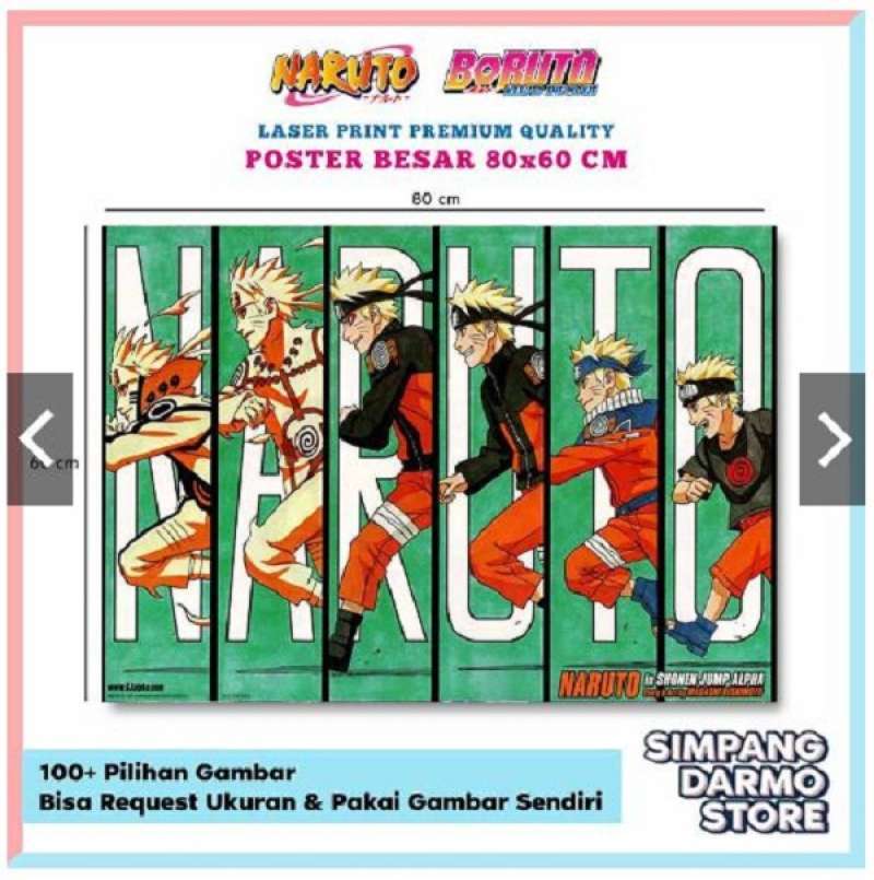 Poster Naruto 80x60 Cm Poster Anime Karton Hiasan Kamar Dinding Terbaru Juli 2021 Harga Murah Kualitas Terjamin Blibli