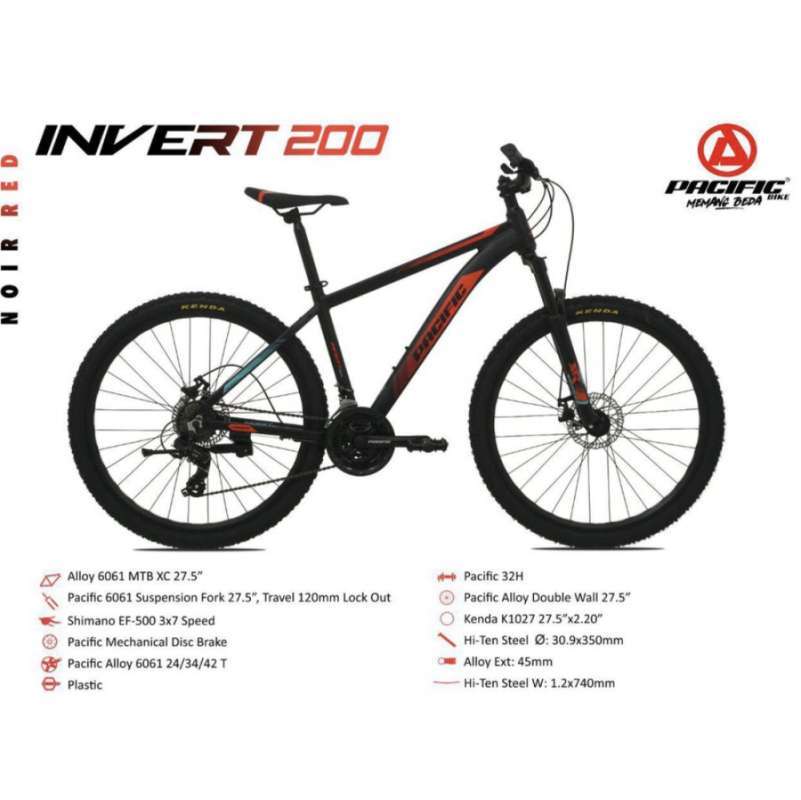 Promo Brecht Sepeda Gunung MTB Pacific Invert 200 Alloy 27,5 inch Shimano  di Seller BRECHT.ID Official Store - Kota Tangerang, Banten | Blibli