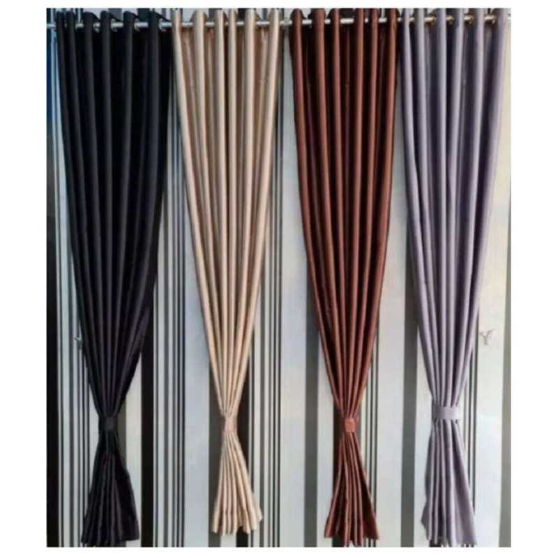 1 Gorden Blackout Tinggi 150cm Lebar 100cm Gorden Polos Gorden Smokring Terbaru Agustus 2021 Harga Murah Kualitas Terjamin Blibli