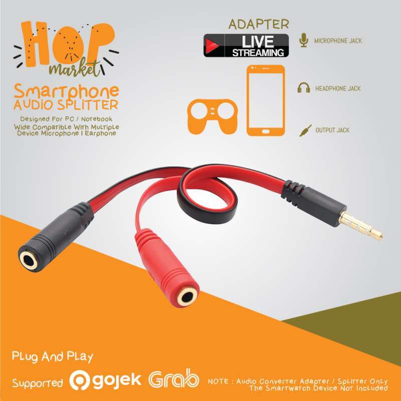 Headset Dongle Mic Promo Audio Splitter To Mic Headphone Kabel