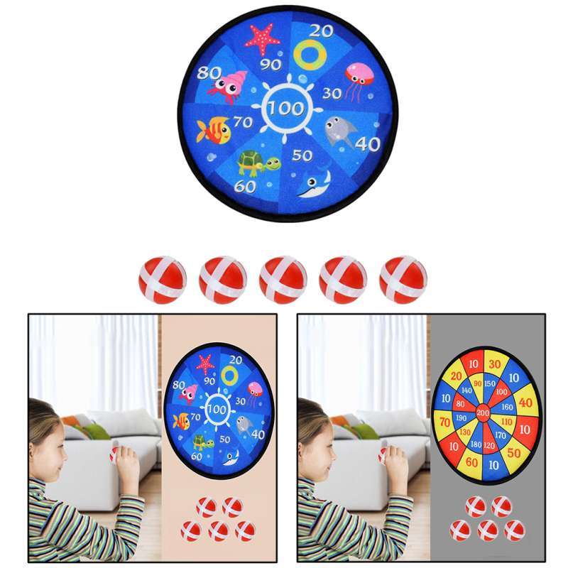 Jual Kids Dart Board Set, Fabric Game Dart Board with Sticky ...