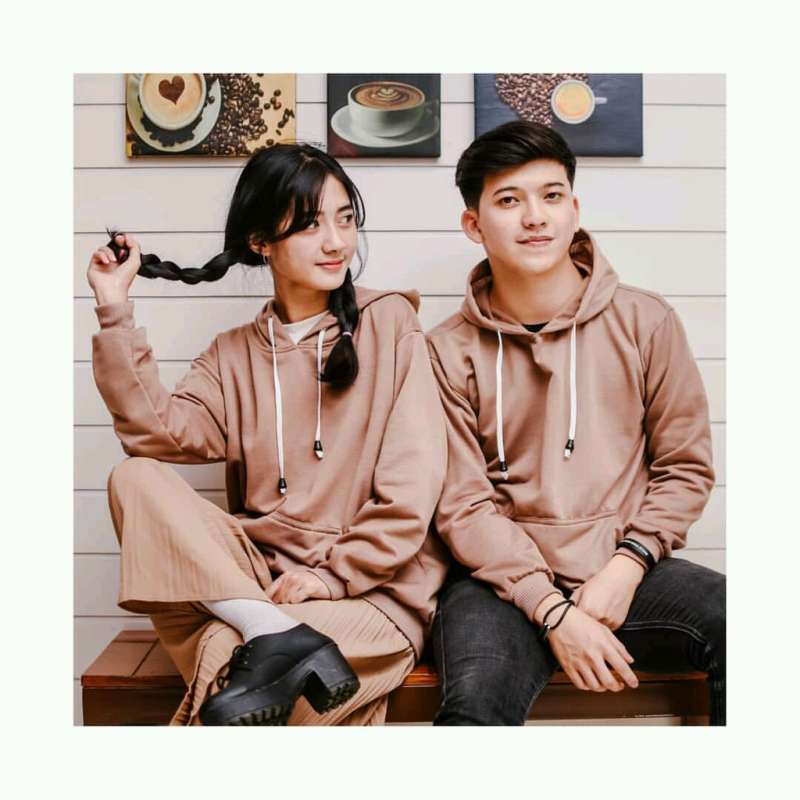 Hoodie couple polos hot sale