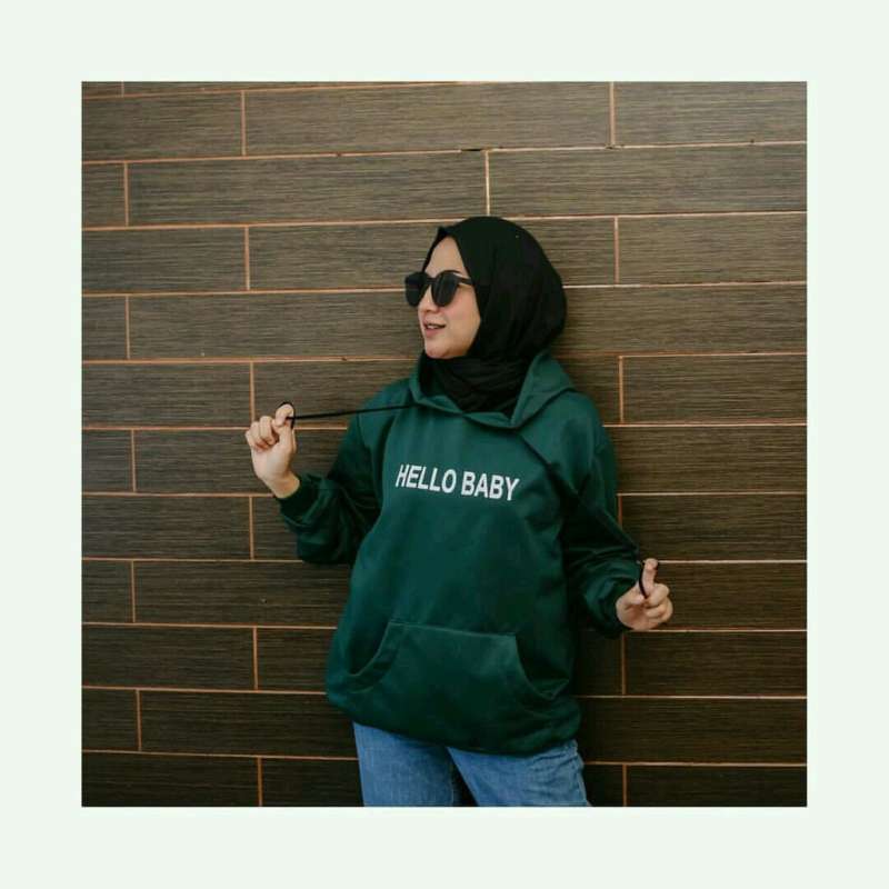 Sweater hoodie hello hot sale baby