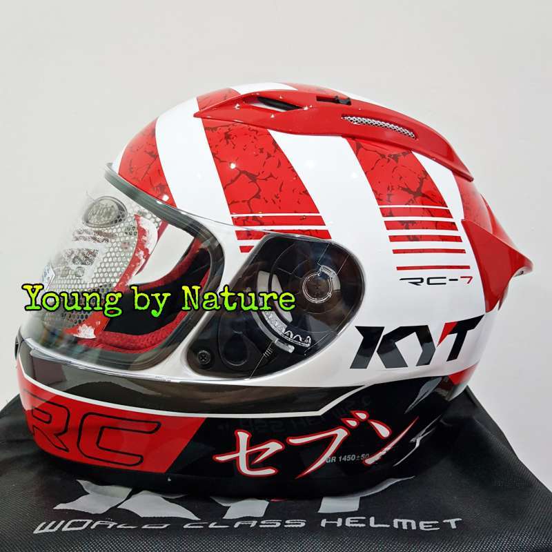 Jual Helm Full Face Kyt Rc7 17 Red White Murah Mei 2021 Blibli