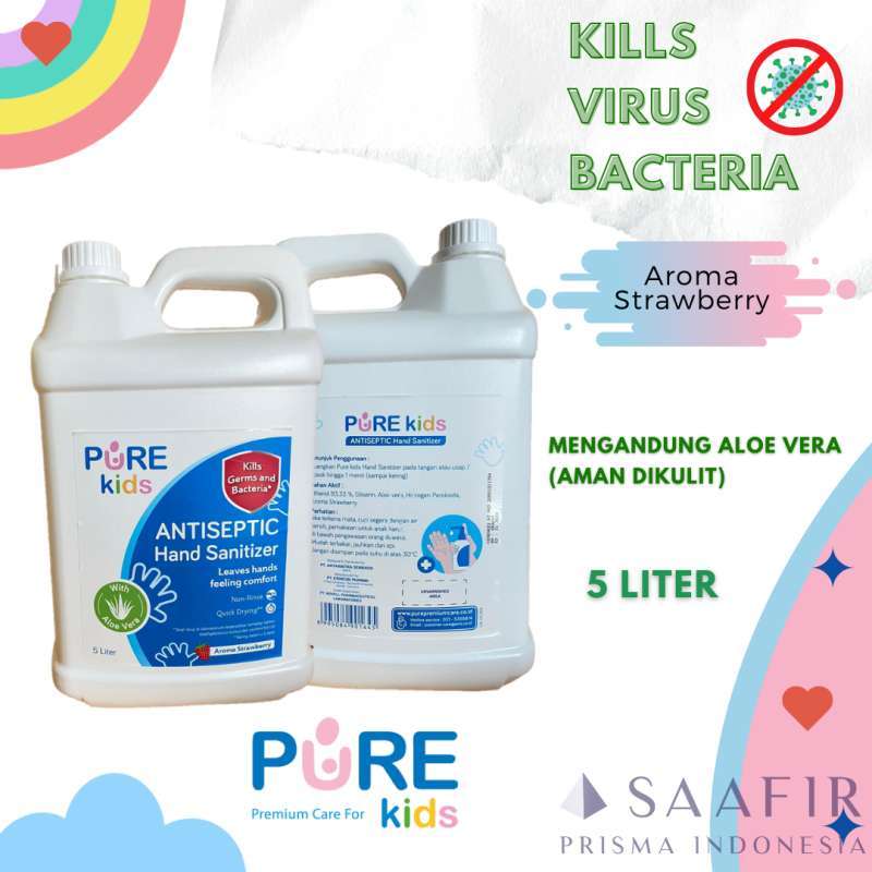 Jual Pure Kids Antiseptic Hand Sanitizer 5 Liter Murah Mei 2021 Blibli
