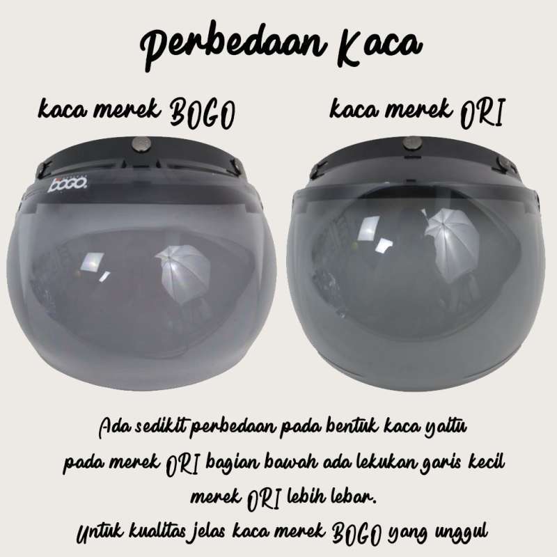 Jual Helm Bogo Retro Bayklasik Kaca Bogo Original Cembung Hitam