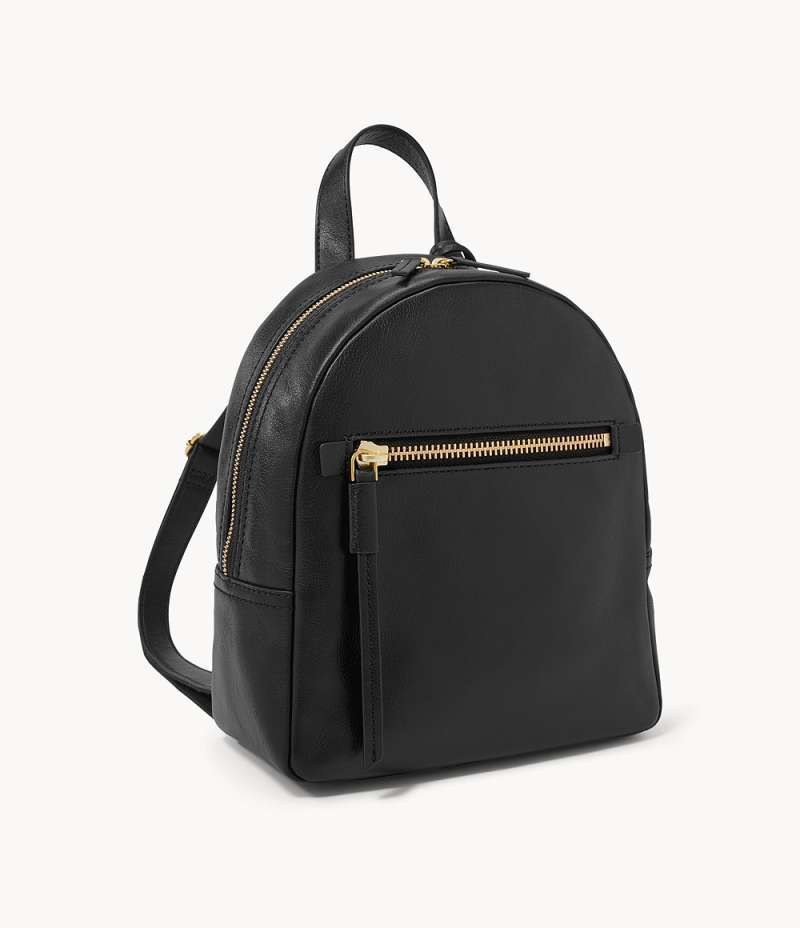 Fossil Megan Backpack Black Leather 