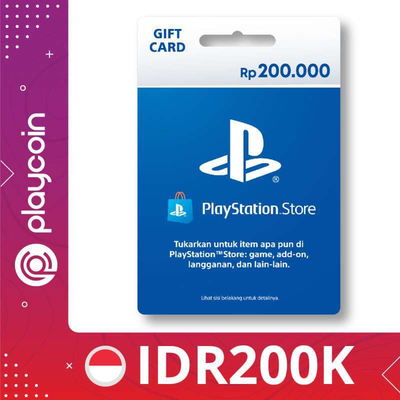 Jual Sony Playstation Network PSN IDR 200 Rb Digital Voucher