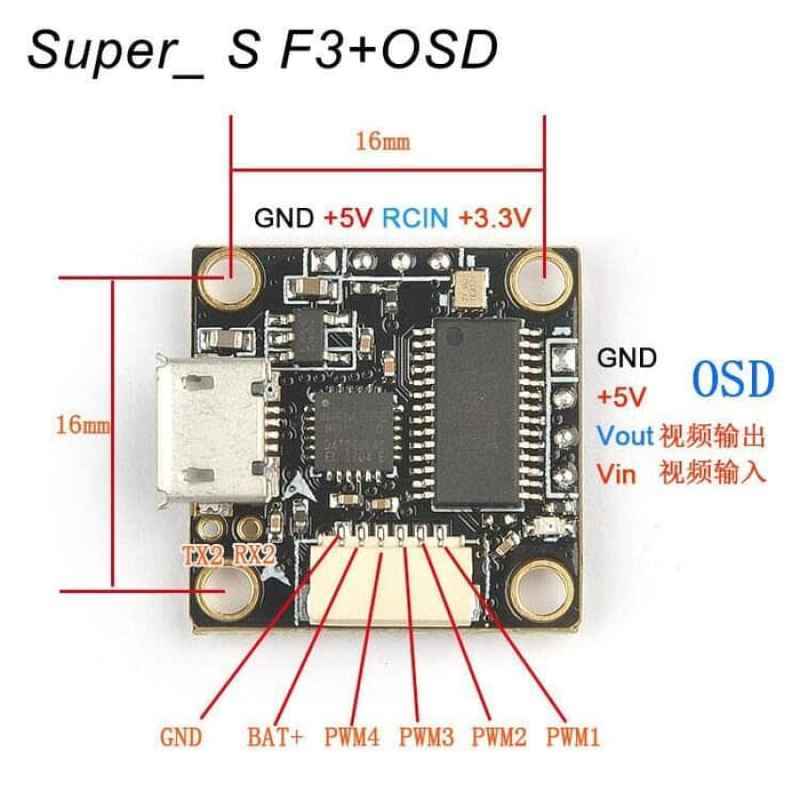 F3 Flight Control Integrated Betaflight OSD 4in1 2s ESC