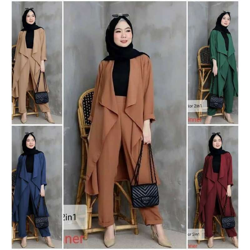 Jual Pakaian Set Wanita Kekinian Set Livior Fashion Set Muslim Hijab Casual Murah Mei 2021 Blibli