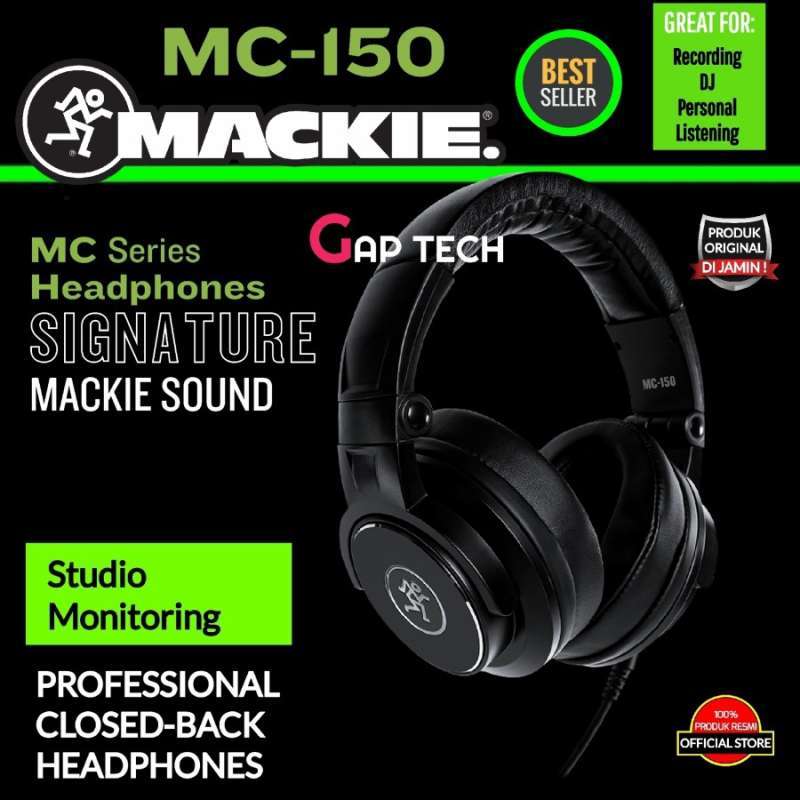 Promo Mackie MC-150 High-Performance Studio Headphones Original Garansi  Resmi Mackie 1 Tahun di Seller Gap Tech Official Store - Kota Jakarta  Pusat, DKI Jakarta | Blibli