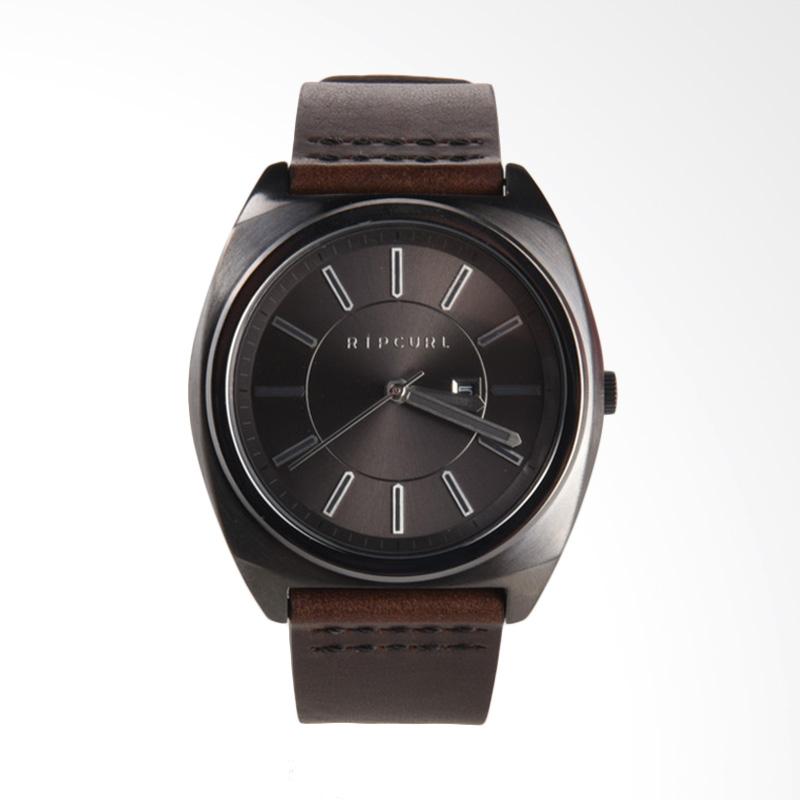 RIP Curl Brinkman Gunmetal Leather Jam Tangan Pria A2997 36