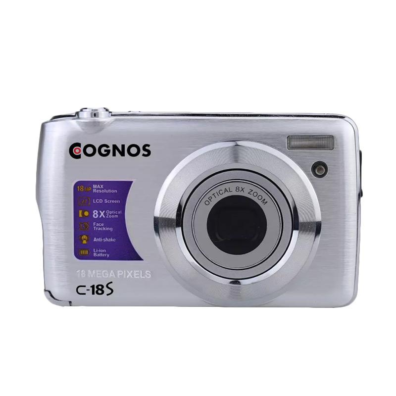 Cognos C18s Kamera Pocket - Silver [18 MP/2.7 Inch/TFT LCD Display/8x Zoom]