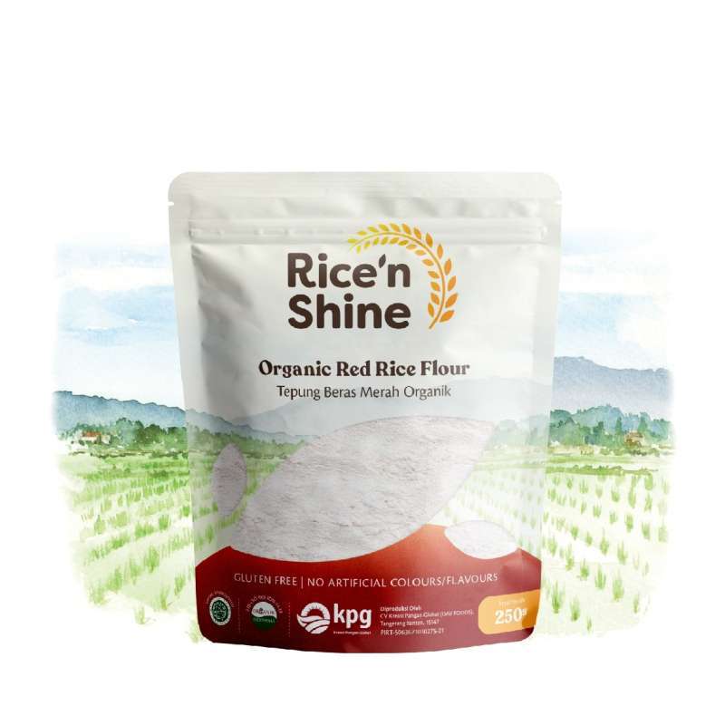 Jual Rice N Shine Tepung Beras Organik [250gr]- BERAS MERAH ...