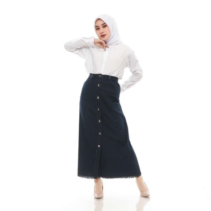 Jual Jeans Rok Wanita Panjang Casual Modern Bawahan Muslim Simple Online April 2021 Blibli Lihat ide lainnya tentang hijab, casual hijab outfit, pakaian. jeans rok wanita panjang casual modern bawahan muslim simple