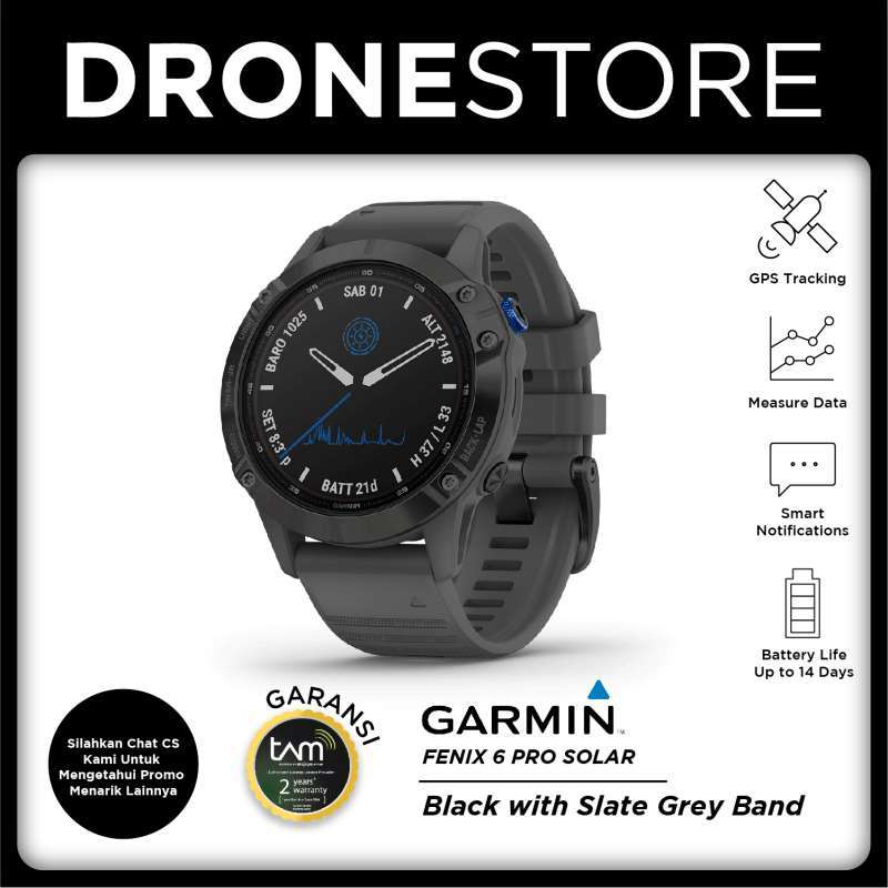 Jual Garmin Fenix 6 Pro Solar Smartwatch Original Garansi Resmi 2 Tahun di  Seller DroneStore - Kab. Tangerang, Banten | Blibli