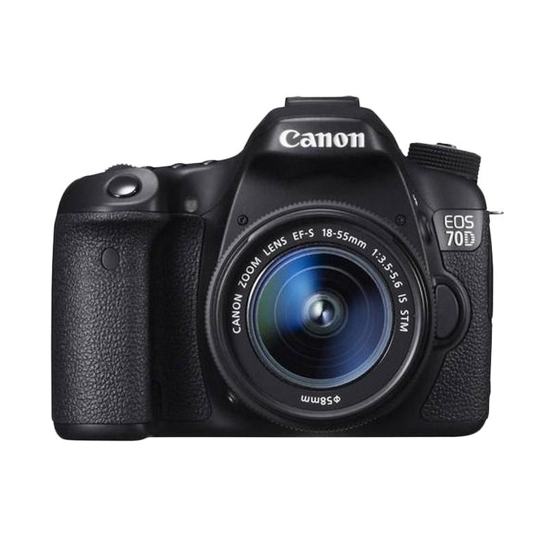 Canon EOS 70D Kit 18-55mm IS STM Wifi Kamera DSLR - Hitam