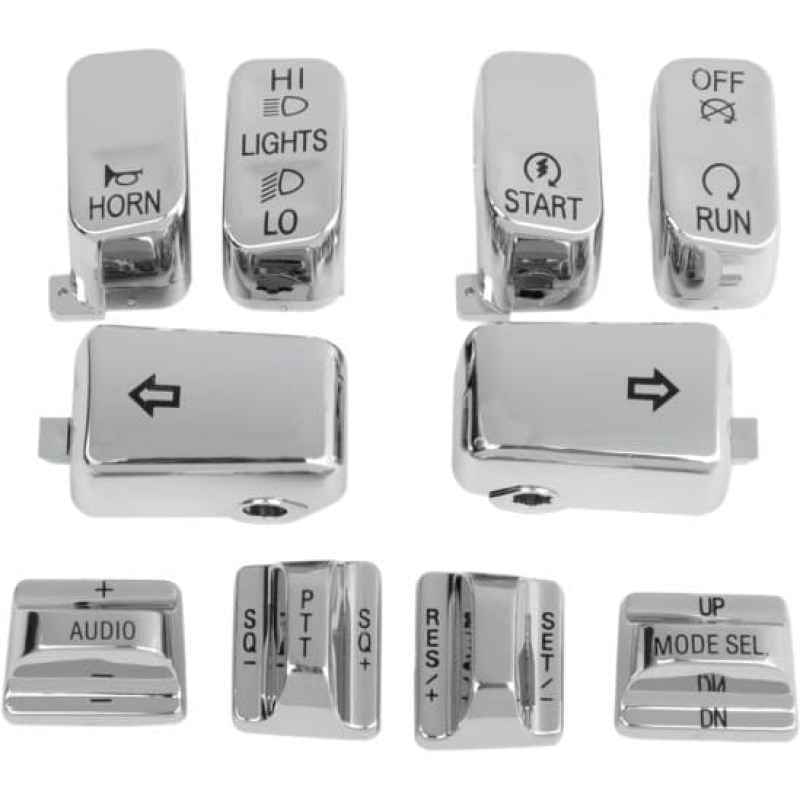 CHROME SWITCH CAP KIT HARLEY DYNA XL 