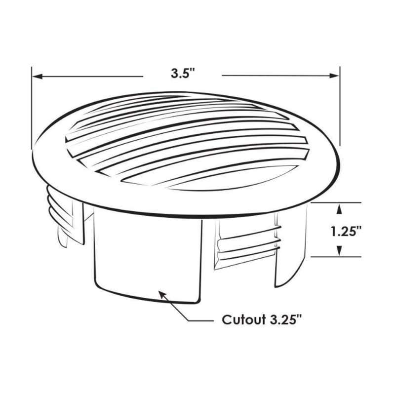 3X RV Marine Boat 3" Stainless Steel Grill Airflow Vent Cover 81932SS-HP