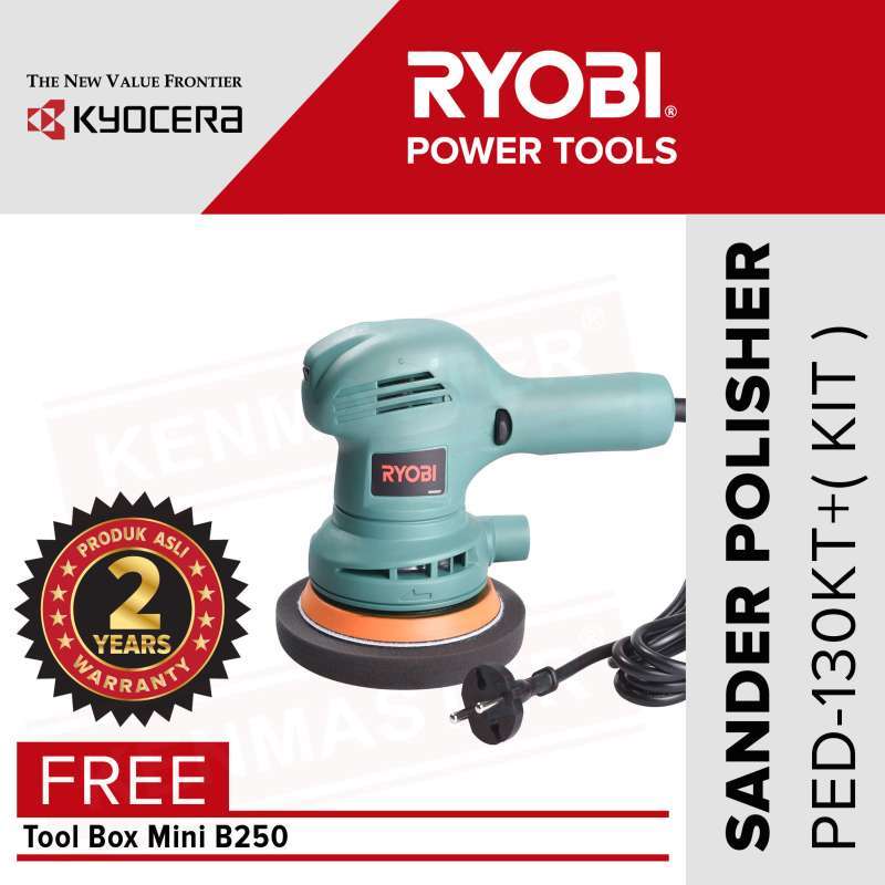 Ryobi Kits Promo Ryobi Sander Polisher Ped-130kt+kit Mesin Ryobi Kits Promo Ryobi Sander Polisher Ped-130kt+kit Mesin