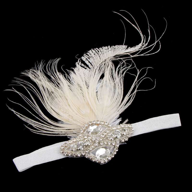 Promo 20s 1920s Headband Bridal Flapper 