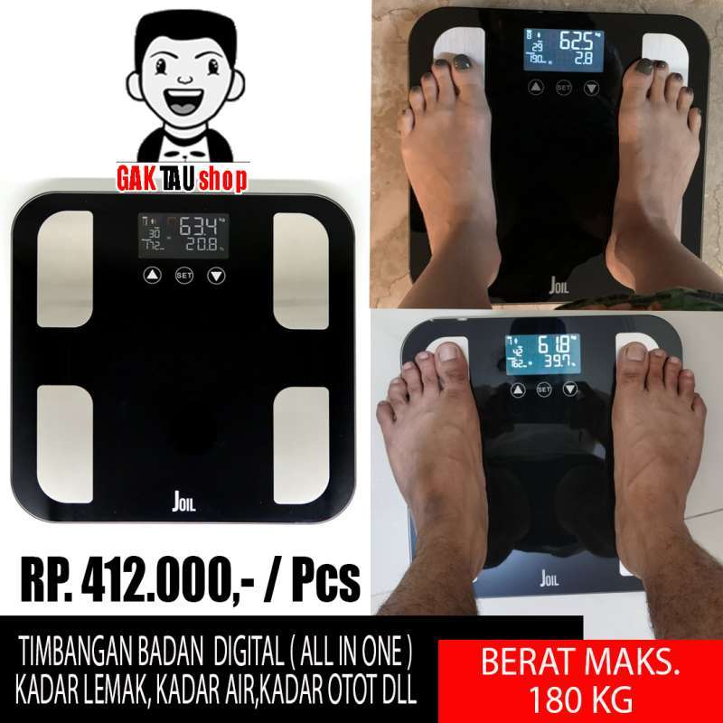 Jual Timbangan Badan Digital All In One Mengukur Berat Badan Kadar Lemak Kadar Air Dll Maks 180 Kg Bergaransi Terbaru Oktober 2021 Harga Murah Kualitas Terjamin Blibli