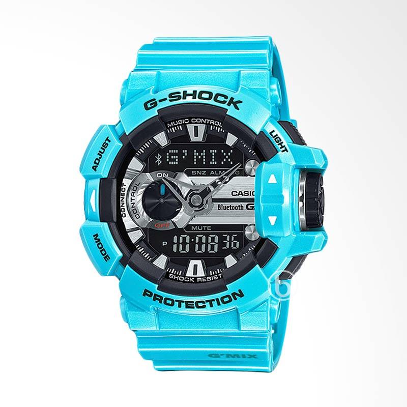 CASIO G-Shock GBA-400-2C G'MIX Bluetooth Jam Tangan Pria - Light Blue