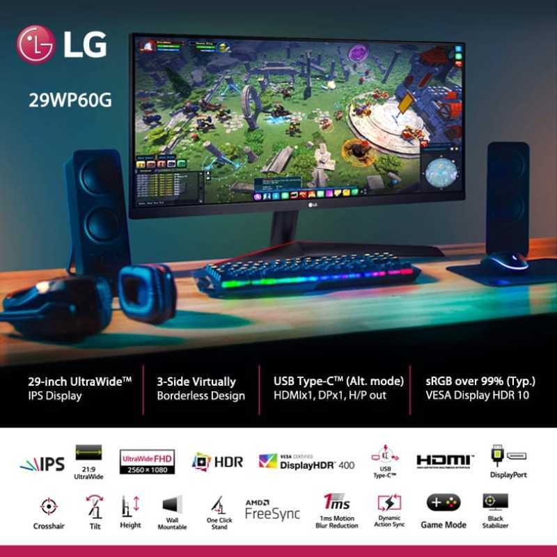 LG ゲーミング モニター 29WP60G-B 29インチ/ウルトラワイド LG
