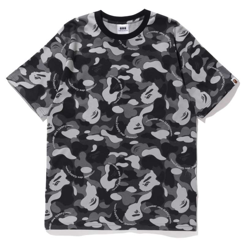 Promo Bape X CDG T-shirt Camo Black di 