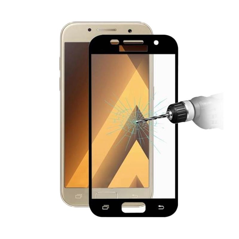 QCF Tempered Glass Warna Full Black (Only Front) Screen Protector / Anti Gores Kaca