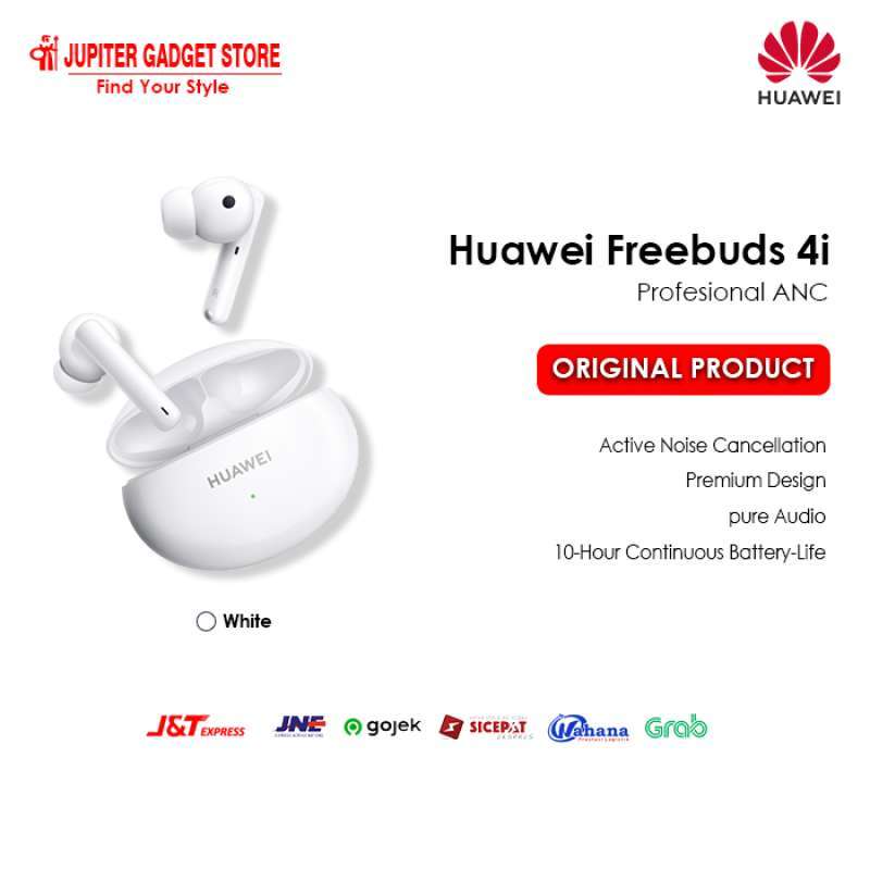 Jual Headset Bluetooth Huawei FreeBuds 4i TWS ANC Earbuds di
