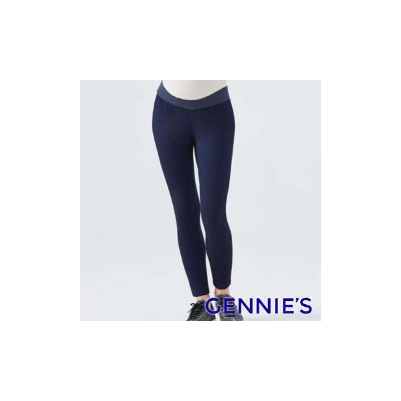 Low Density Denim Leggings - Dark Blue 