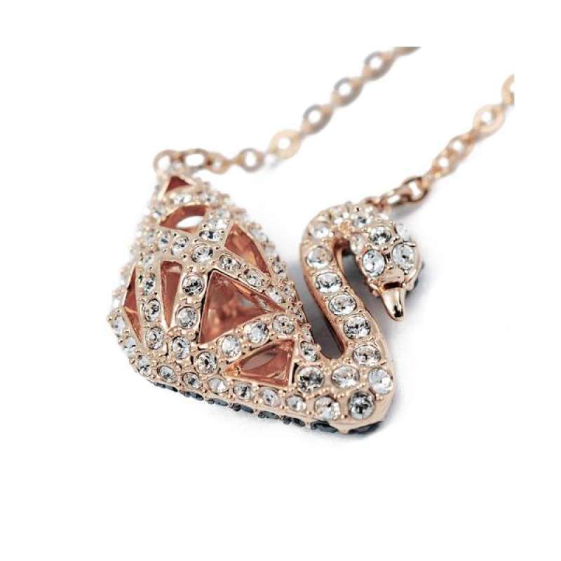 white crystal diamond hollow swan shape 