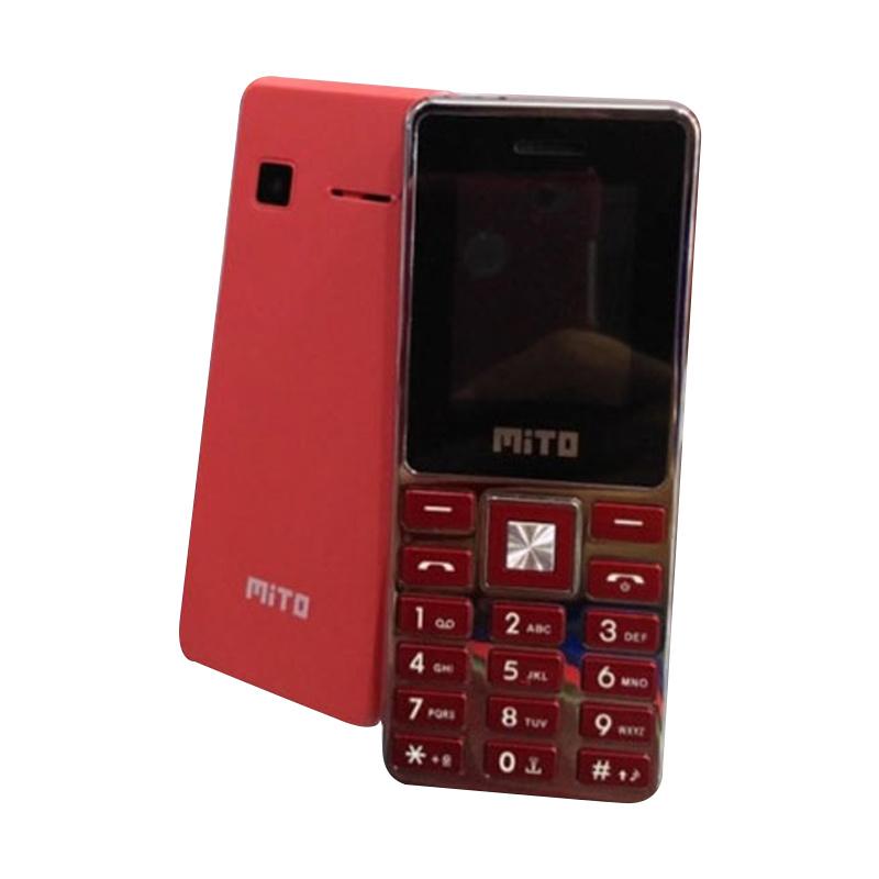 Mito 121 Handphone - Red [Dual SIM/ Candybar]