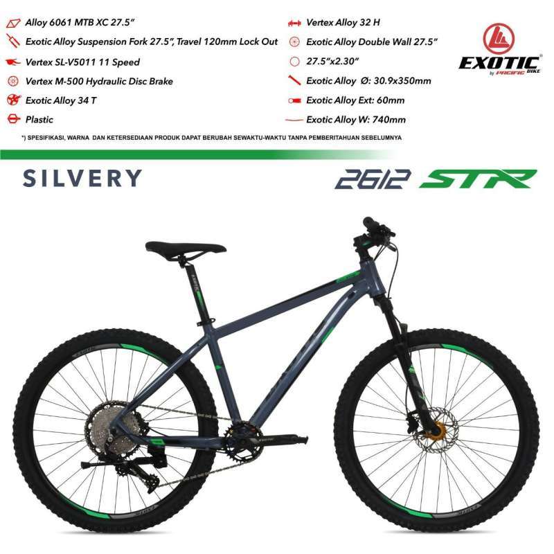 Jual Mtb 27.5 Inc Alloy Exotic 2612 Str By.pasifik 1x11speed Rem Oli Hidrolik Innercable Di Seller Newcahaya bike Harapan Jaya Kota Bekasi Blibli