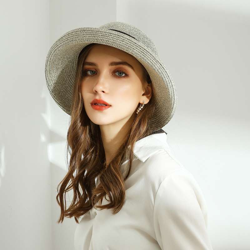 Promo URSFUR Wanita Sun Bucket Straw 