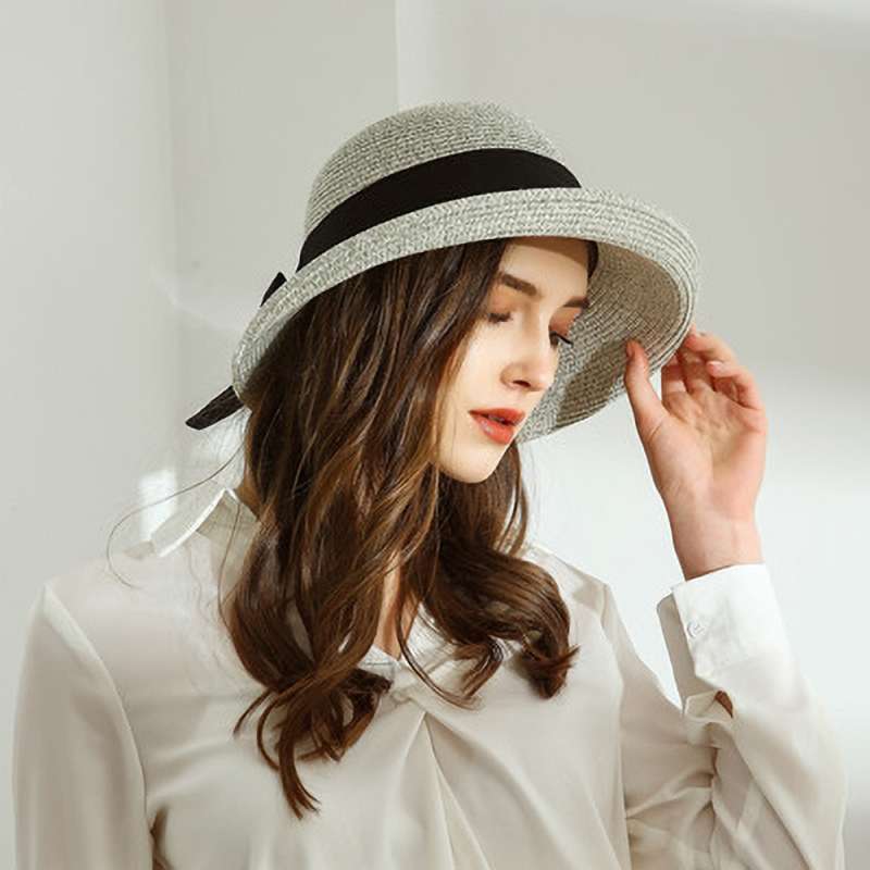 Promo URSFUR Wanita Sun Bucket Straw 