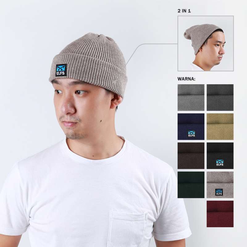Jual Beanie Hat Kupluk Rajut Polos 