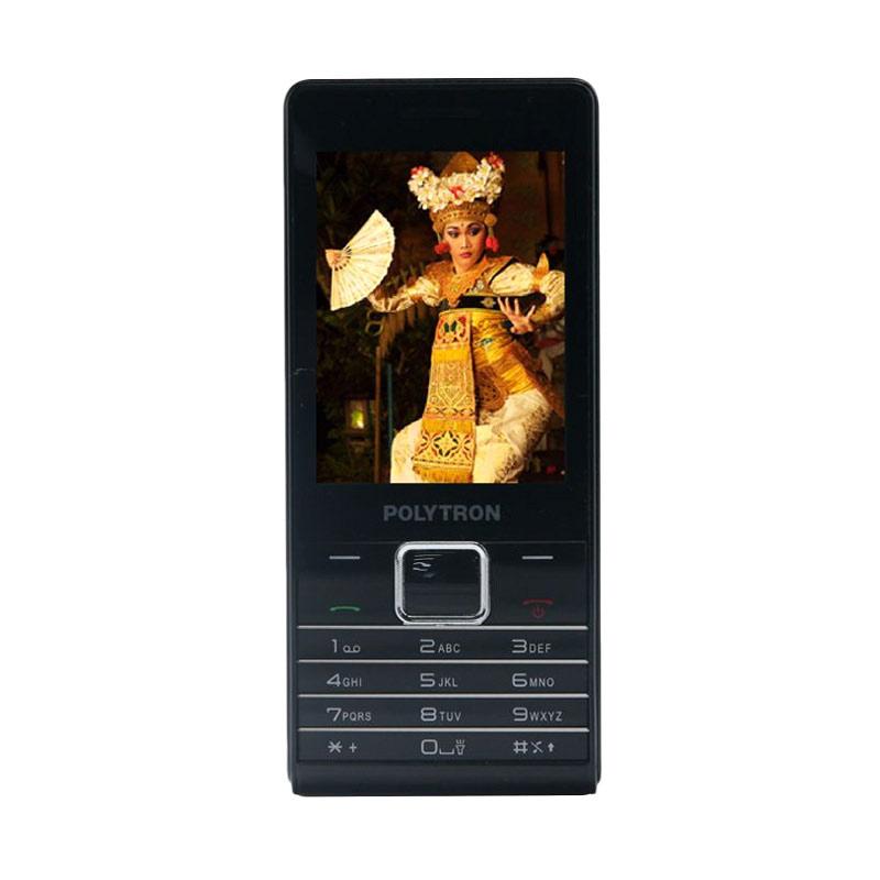 POLYTRON C285 Candybar Handphone - Black [Dual SIM Card]
