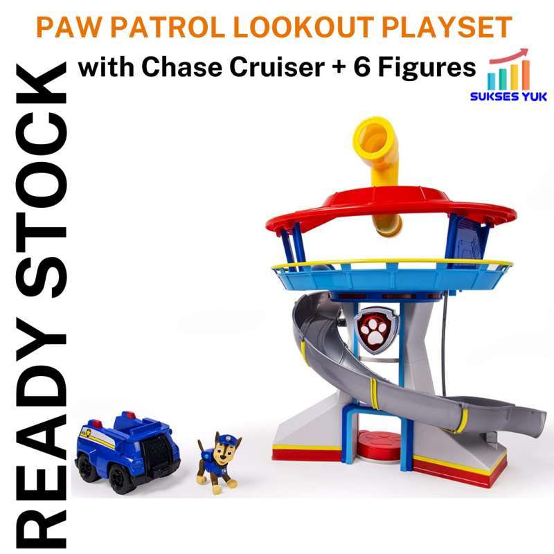 Paw patrol lookout tower store with 6 figures