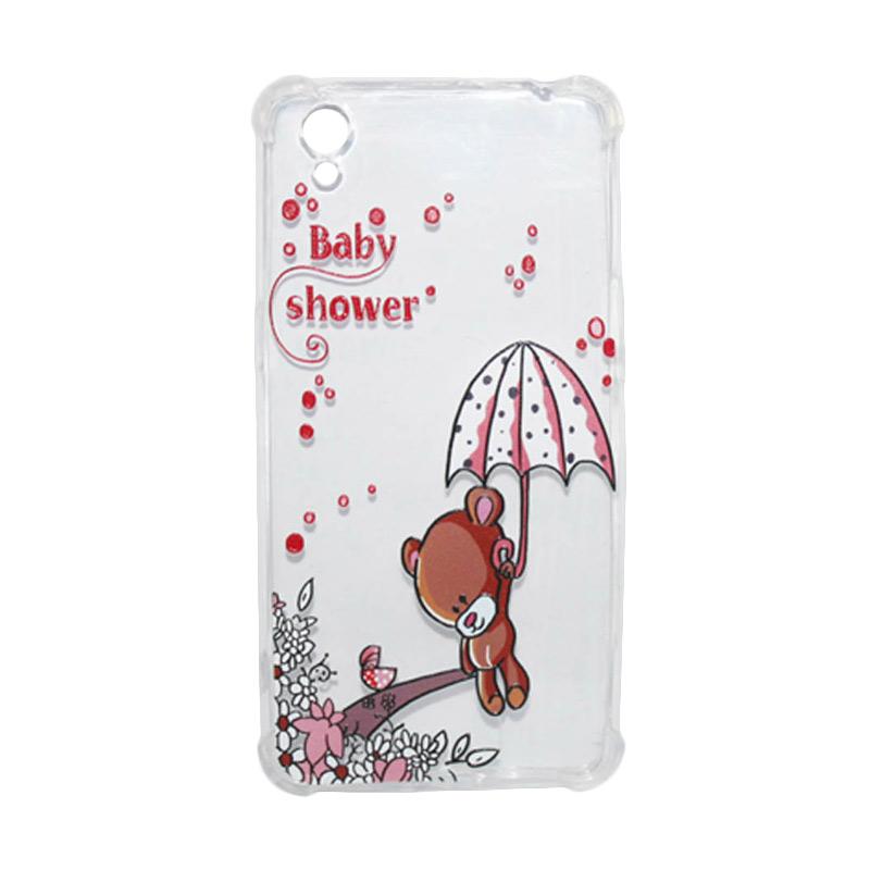 ... QCF Softcase Anti Crack Anti Shock Silicone Case Gambar Bear Baby Shower FREE Bumper Karet