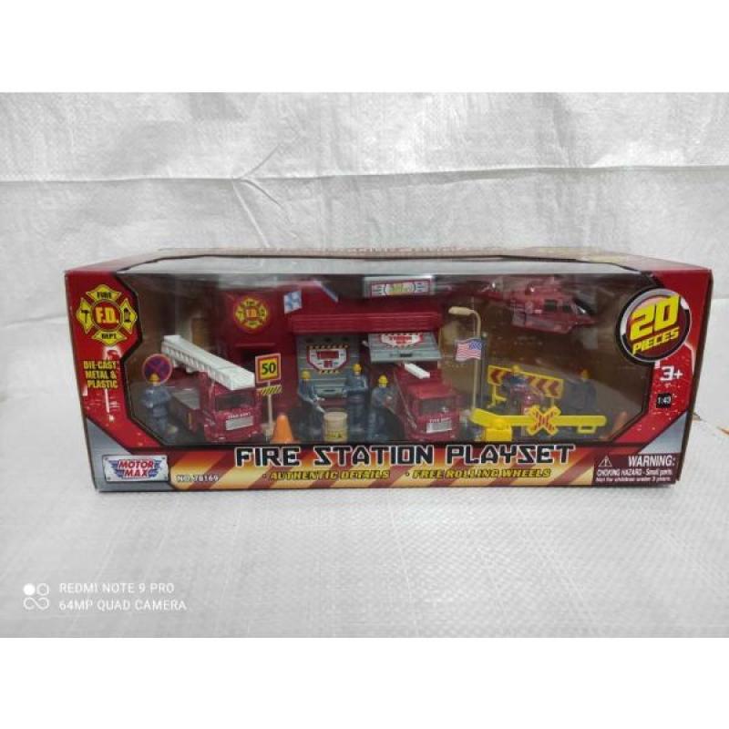 Motor max fire station outlet playset