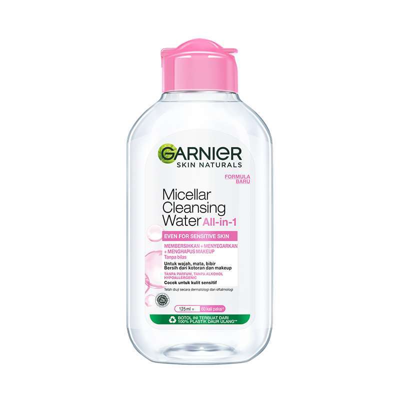 GARNIER Micellar Water Pink Untuk Kulit Sensitif 125 ml